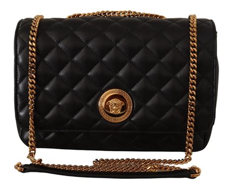 versace leather shoulder bag.